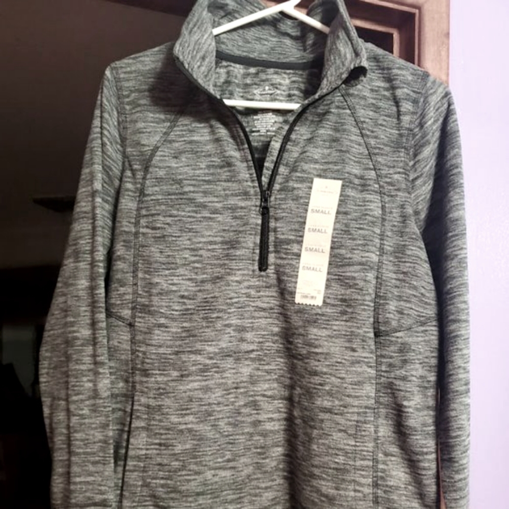 St. John's Bay Polar Fleece Womens Long Sleeve Quarter-Zip Pullover NEW - S -